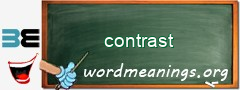 WordMeaning blackboard for contrast